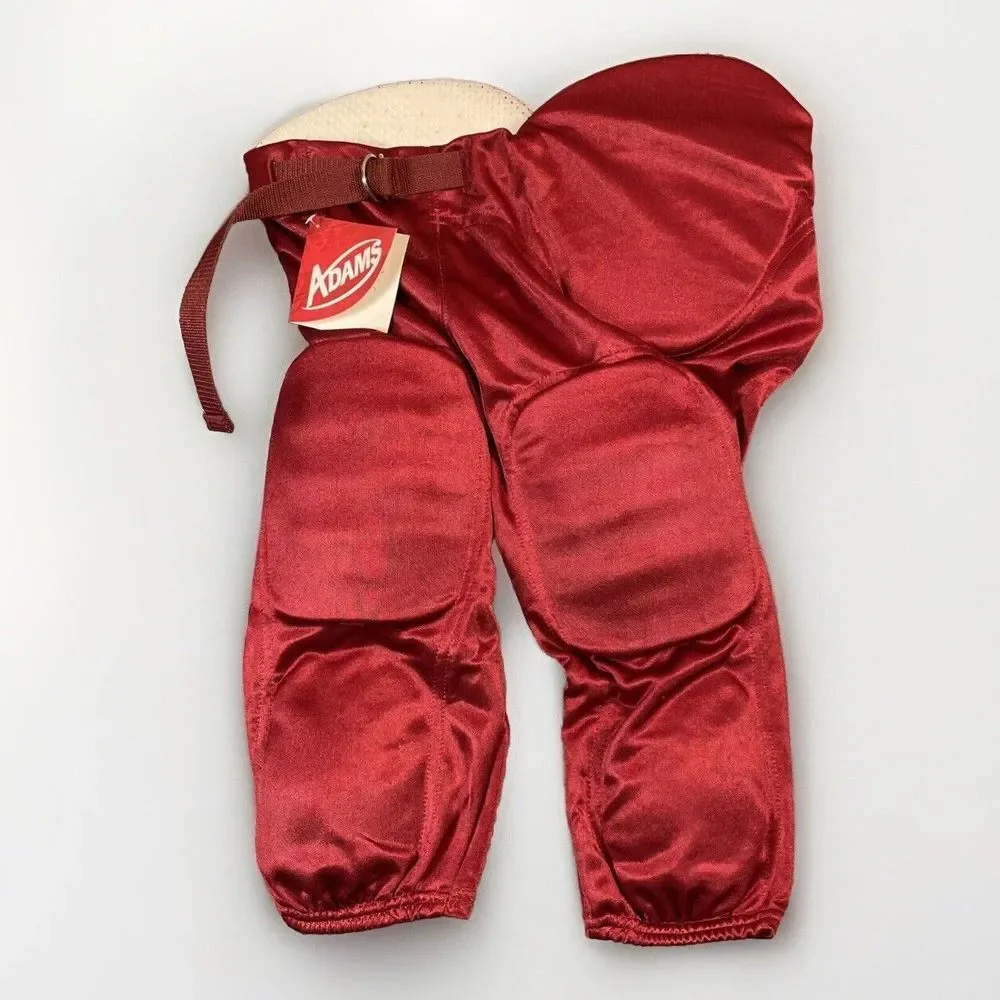 NWT Adams‎ Varsity All-in-one Integrated Padded Football Pants Sz Med Maroon